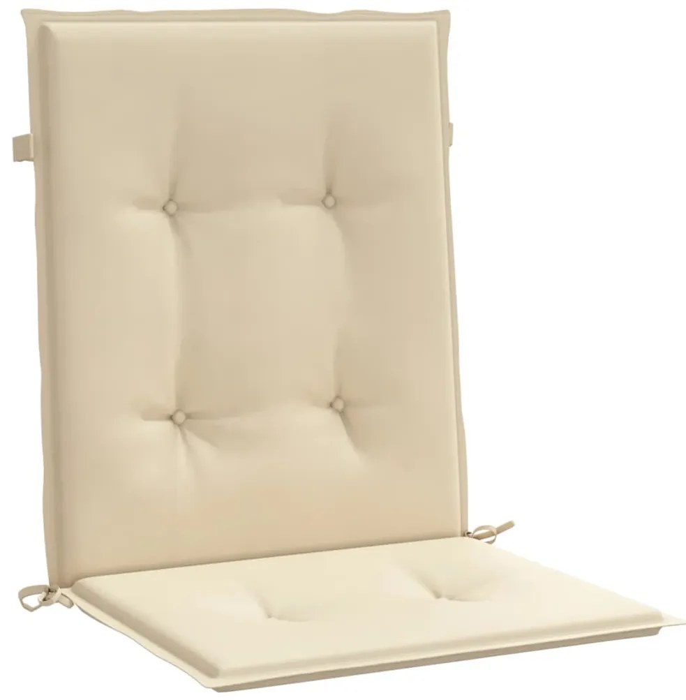 Almofadões lombares p/ cadeiras de jardim 2pcs oxford bege