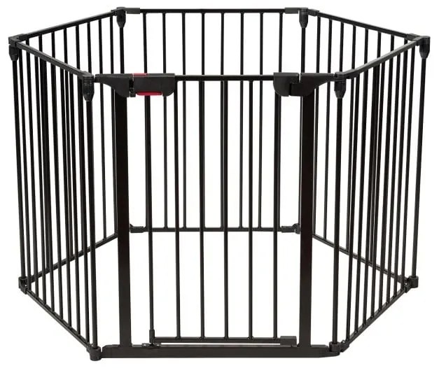 Cercadinho de segurança para animais de estimação com 6 painéis e porta de passagem - Branco