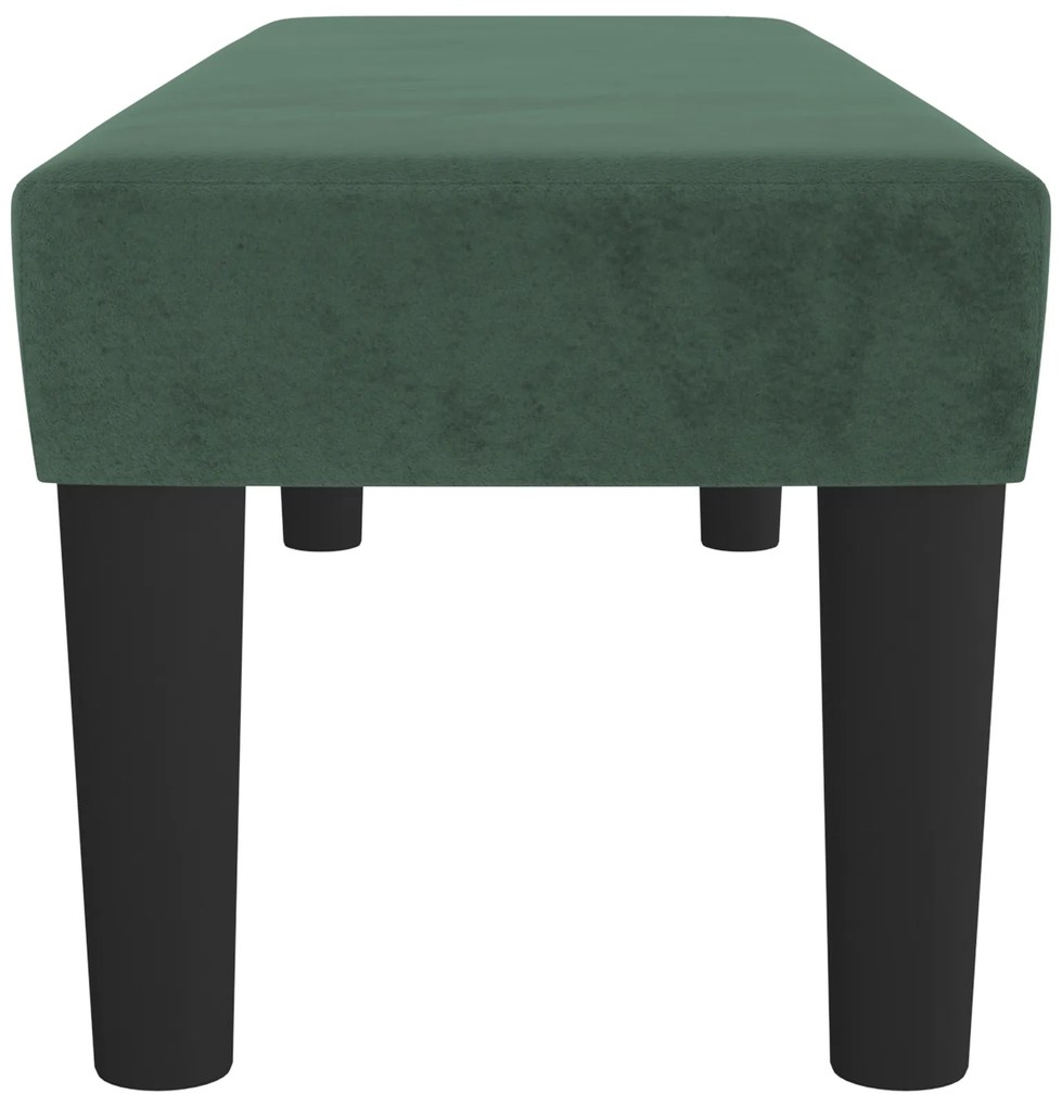 Banco 100x30x30 cm veludo verde-escuro