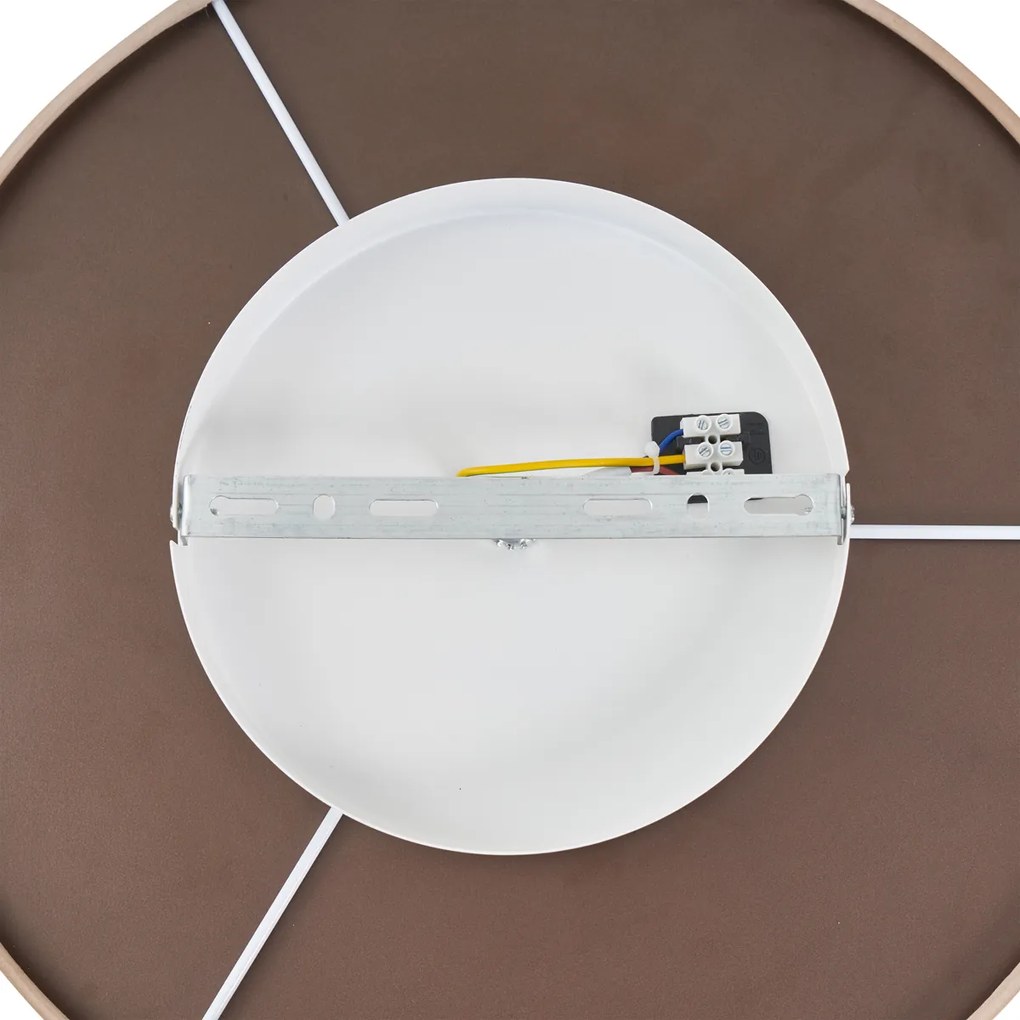 Plafon moderno bege em tecido com LED regulável em 3 níveis - Bredow