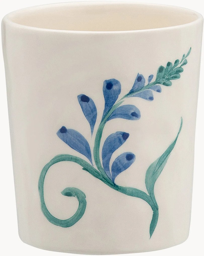 Caneca pintada à mão Indigo Flora
