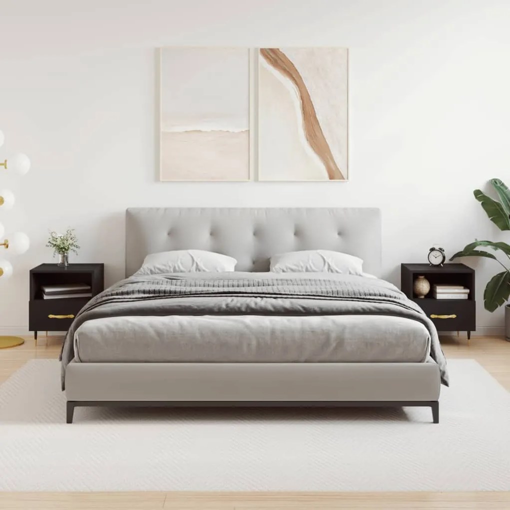 827391 vidaXL Mesas de cabeceira 2 pcs 40x35x47,5 cm deriv. de madeira preto