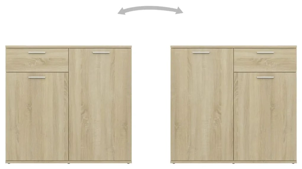 Aparador 160x36x75 cm contraplacado cor carvalho sonoma