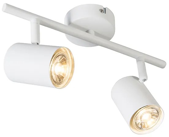 LED Projetores modernos brancos com 2 lâmpadas GU10 WiFi ajustáveis - Jeana Moderno