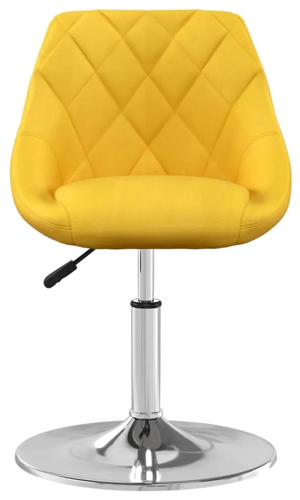 Cadeiras de jantar giratórias 4 pcs veludo amarelo mostarda