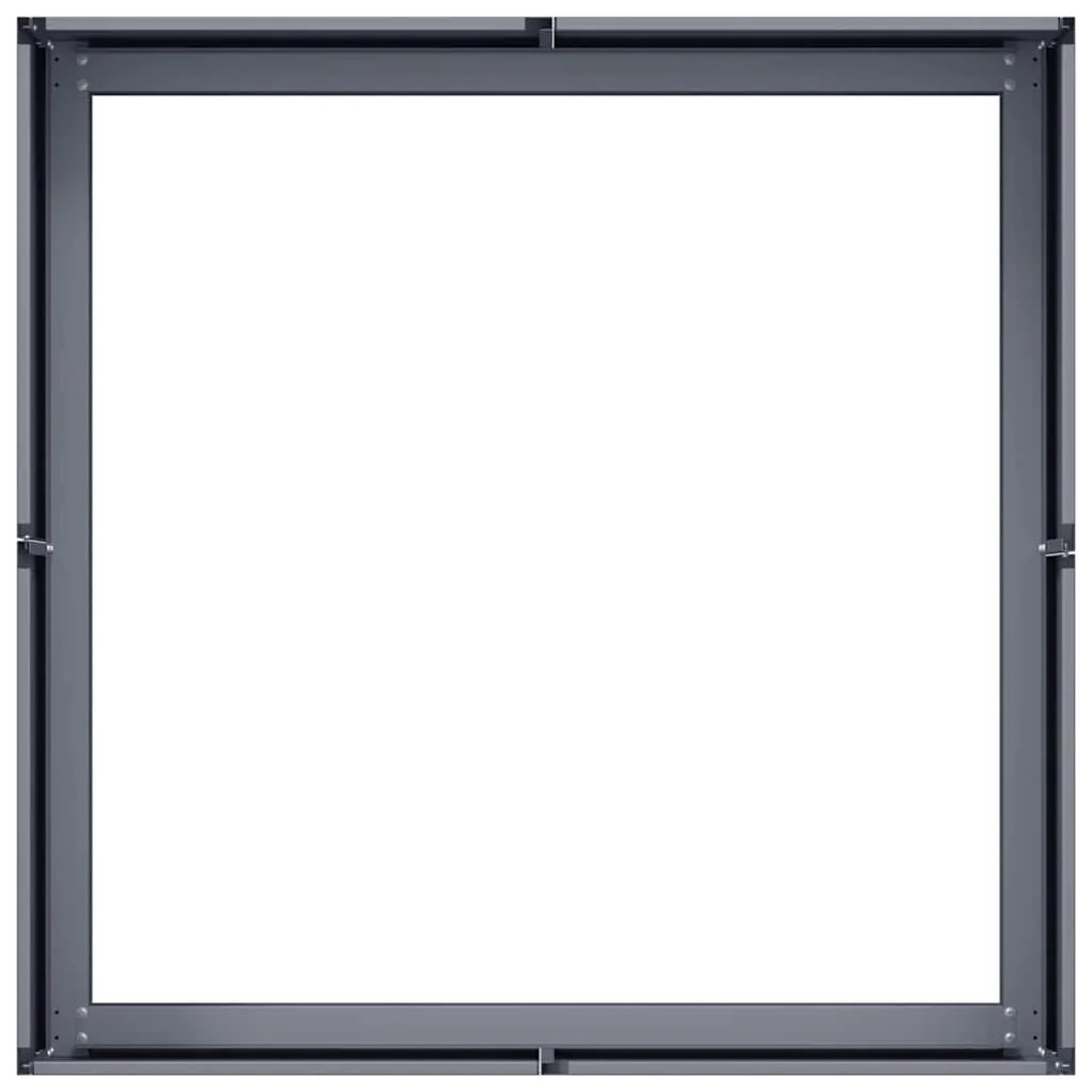 Vaso/floreira 80x80x30 cm aço antracite