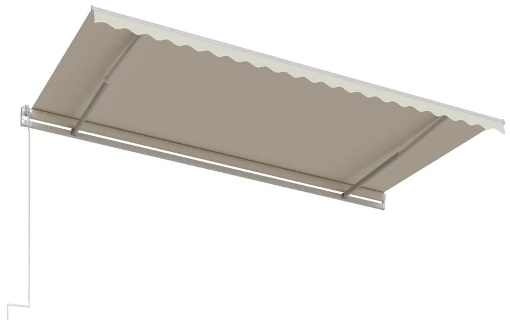 Toldo retrátil automático 500x300 cm cor creme