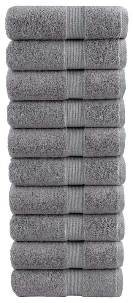 Toalhas de bidé premium SOLUND 10pcs 30x50 cm 600 gsm cinzento