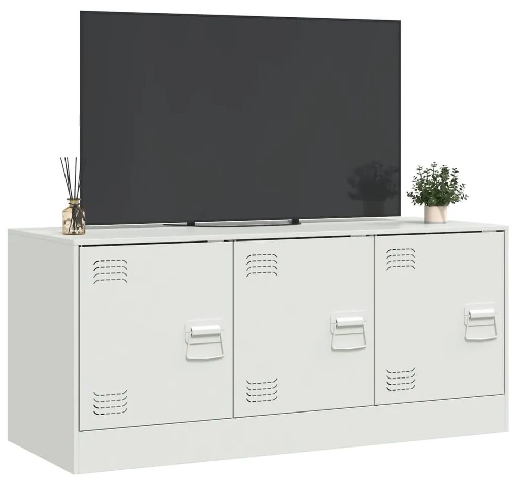 Móvel de TV 99x39x44 cm aço branco