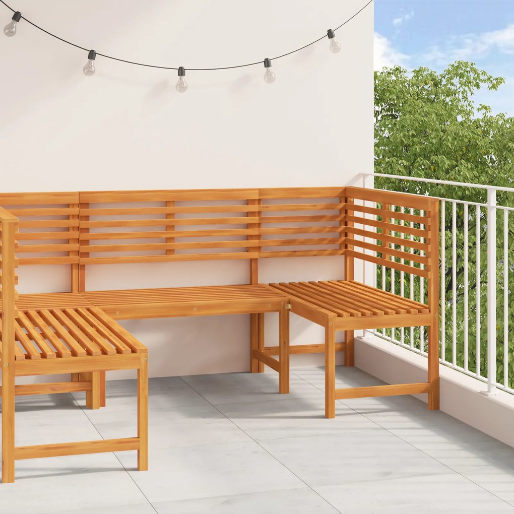 Conjunto de Jardim de 3 Peças vidaXL em Madeira Sólida de Acácia