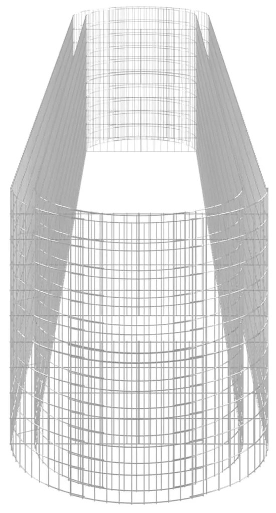 Canteiro elevado/cesto gabião 600x100x100 cm ferro galvanizado