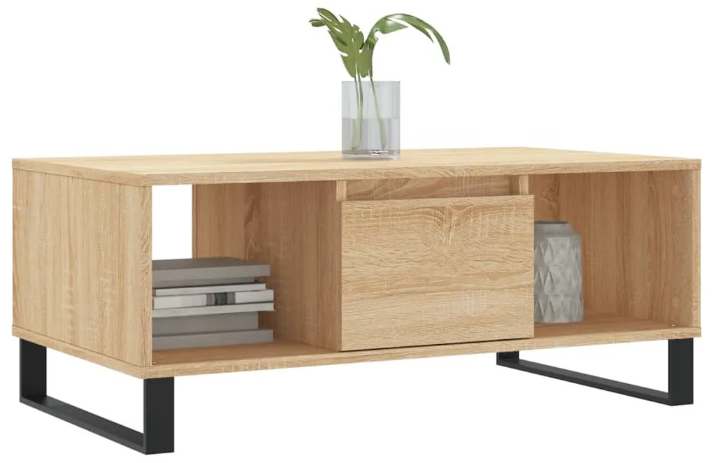Mesa de centro 90x50x36,5 cm derivados madeira carvalho sonoma