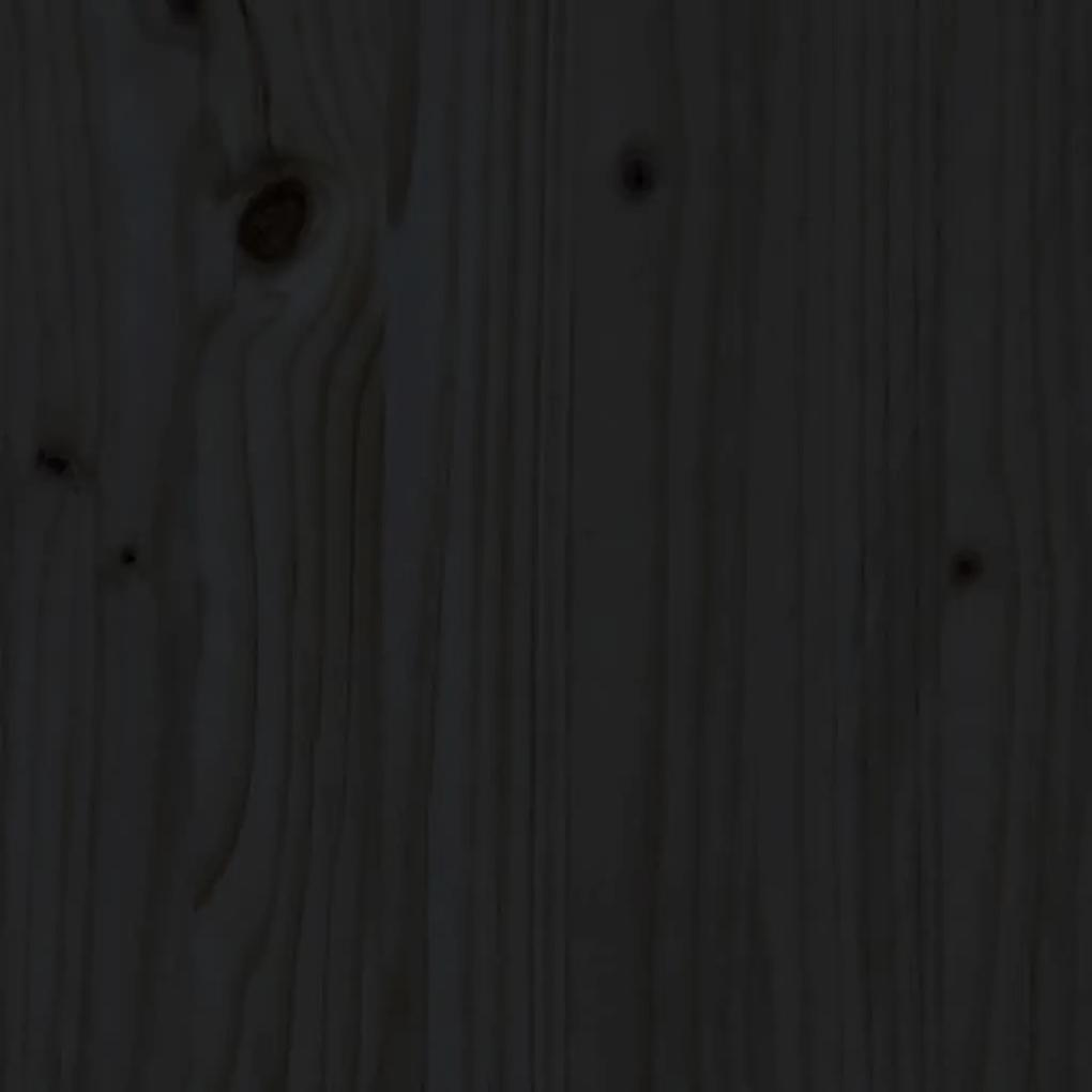 Charriot 100x45,5x150 cm madeira pinho maciça preto