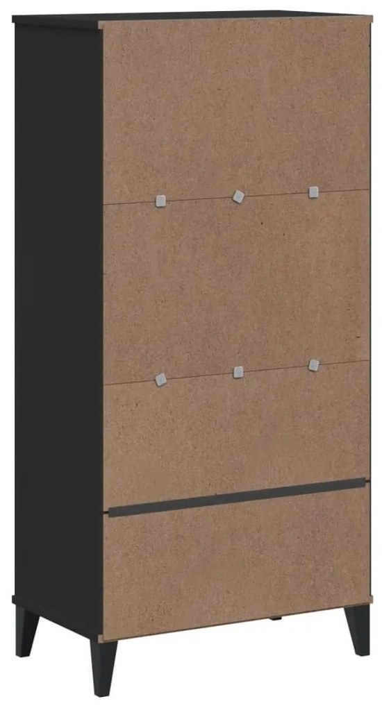 Estante VIKEN 60x35x123 cm derivados de madeira preto