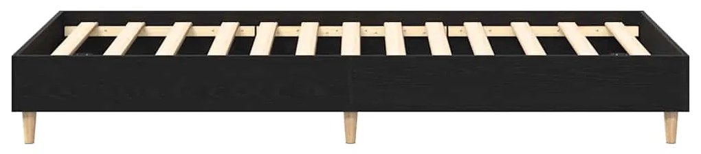 Estrutura de Cama vidaXL 90x200 cm Carvalho Preto Madeira Reforçada