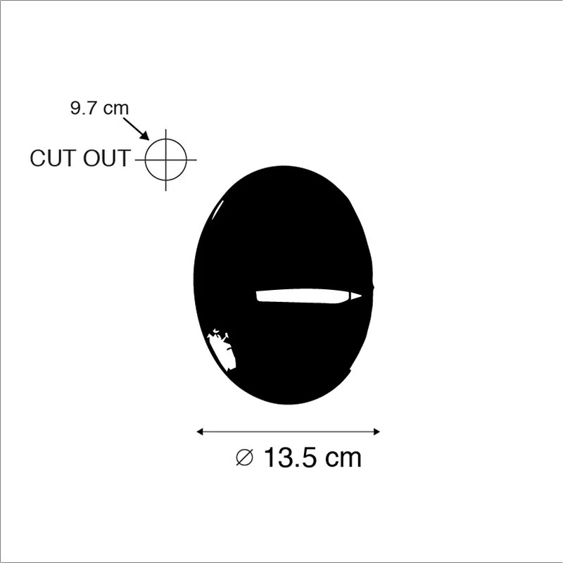 Foco de parede exterior moderno preto com LED IP65 - Leti Moderno