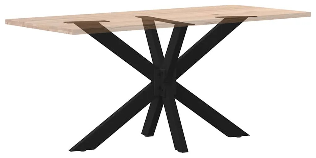 Perna mesa jantar aranha forma 120x68x (72-73) cm aço preto