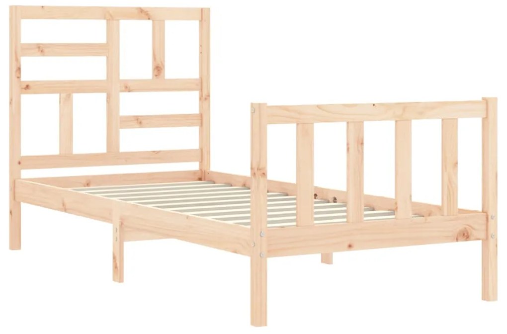 Cama sem colchão 90x200 cm madeira de pinho maciça