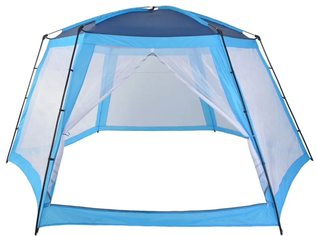 Tenda para piscina 590x520x250 cm tecido azul