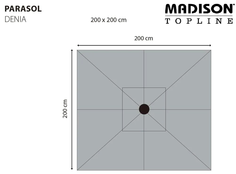 Madison Guarda-sol Denia 200x200 cm cor cru