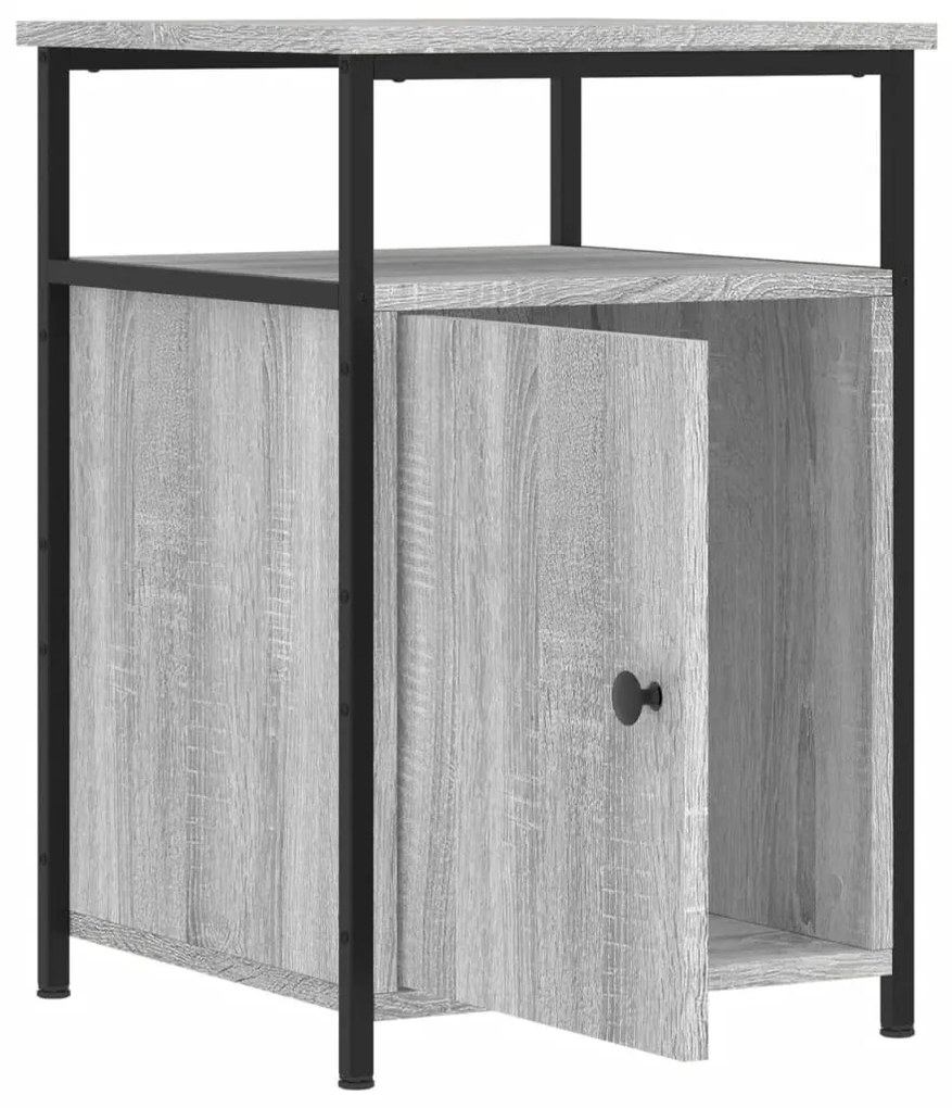 Mesa de cabeceira 40x42x60 cm derivados madeira cinzento sonoma