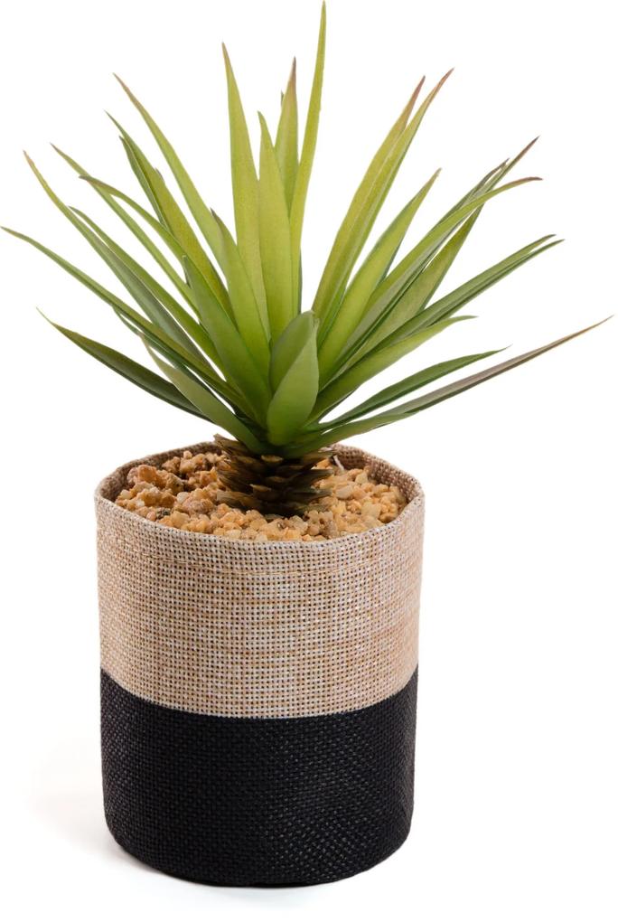 Kave Home - Palmeira artificial em vaso de ráfia