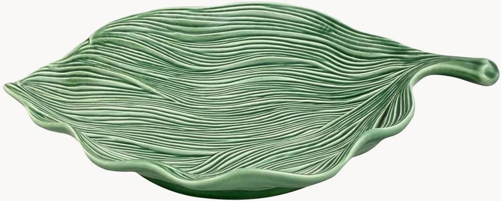 Taça de servir pintada à mão Leaf