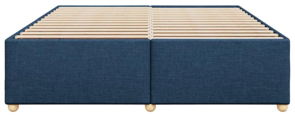 Estrutura de cama sem colchão 200x200 cm tecido azul