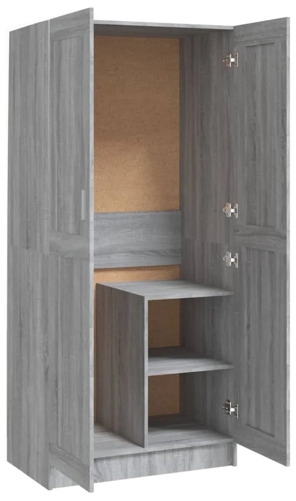 Roupeiro 82,5x51,5x180 cm derivados de madeira cinzento sonoma