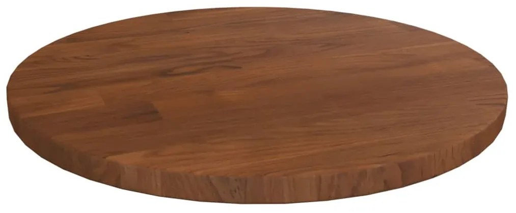 vidaXL Tampo mesa redondo Ø30x1,5 cm carvalho tratado castanho-escuro