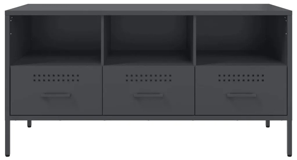 Móvel de TV 100,5x39x50,5 cm aço antracite