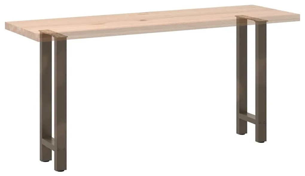 Pés de mesa de console em aço natural, 2 peças, 28x(72-73) cm, aço