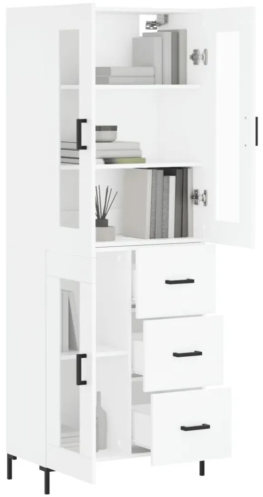 Armário alto 69,5x34x180 cm derivados de madeira branco