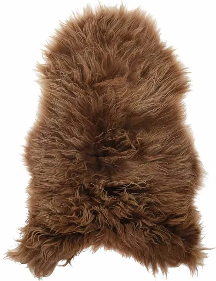 Capa para cadeira pele de ovelha islandesa 70x110 cm castanho