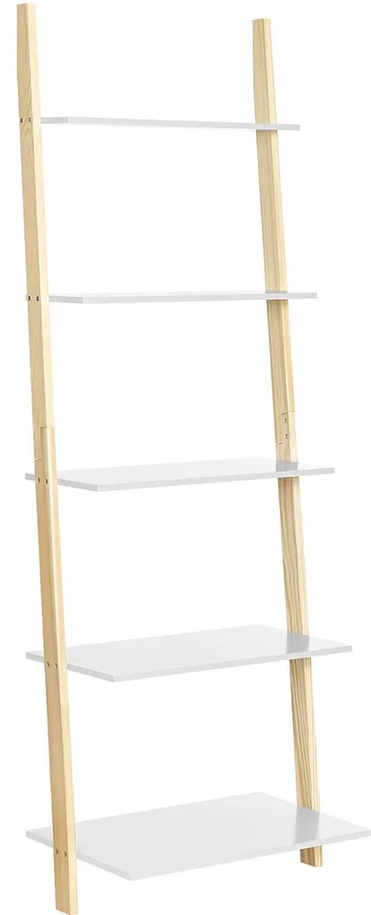 Estante escada de 5 prateleiras para sala | VASAGLE | 60 x 35 x 171 cm | Natural | LLS201N01.