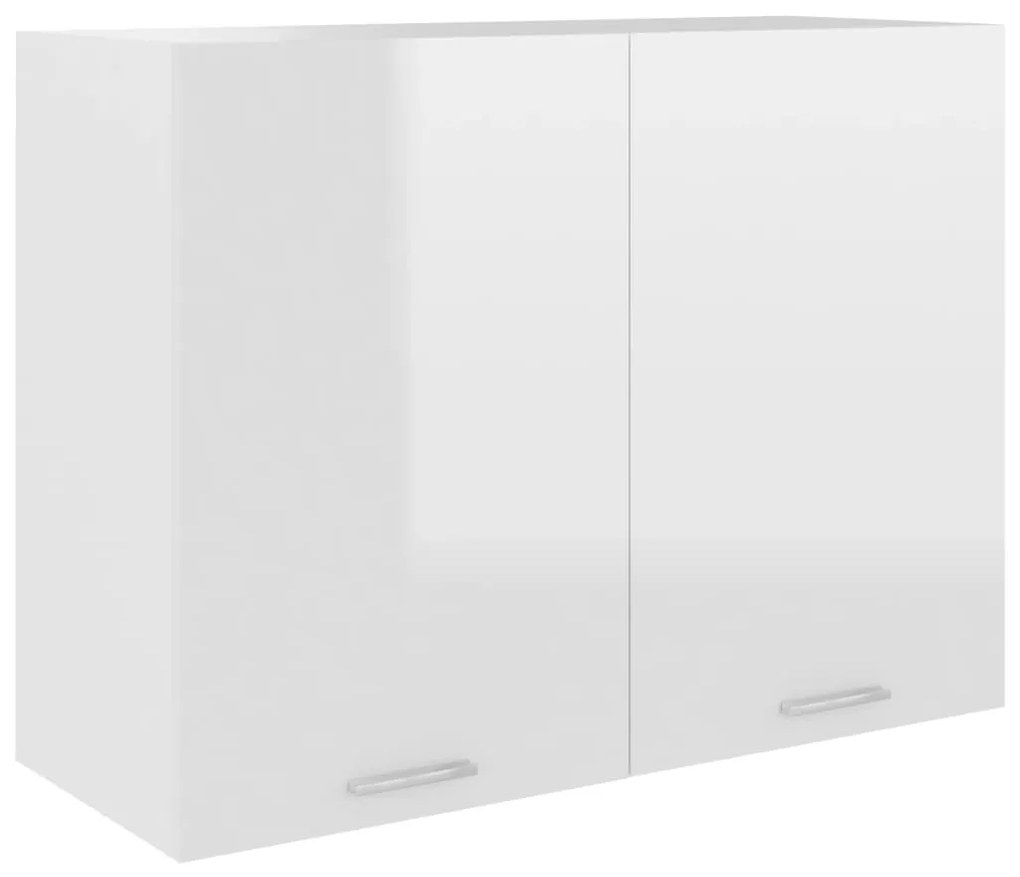 801281 vidaXL Armário de parede 80x31x60 cm contraplacado branco brilhante