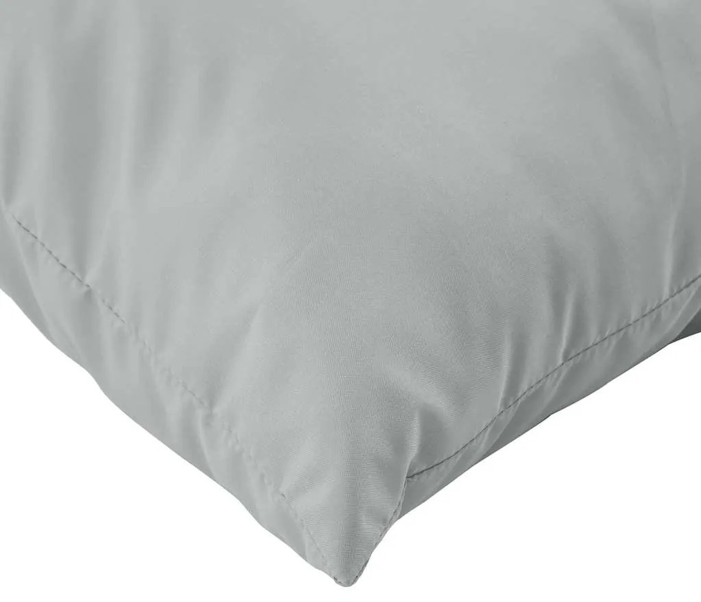 Almofadões de paletes 3 pcs mesclado tecido cinza-claro