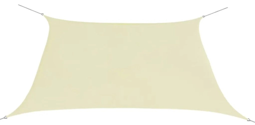 Guarda-sol tecido Oxford quadrangular 3,6x3,6 m creme