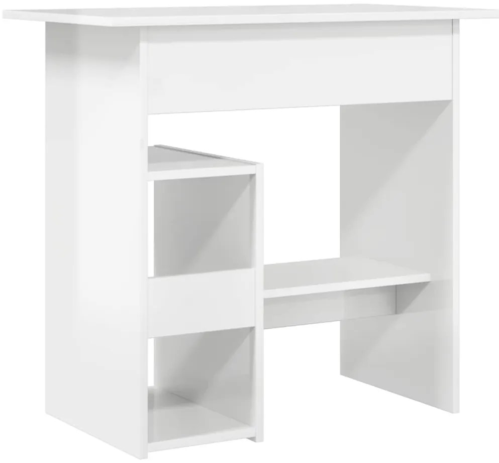 Secretária 80x45x74 cm derivados de madeira branco brilhante