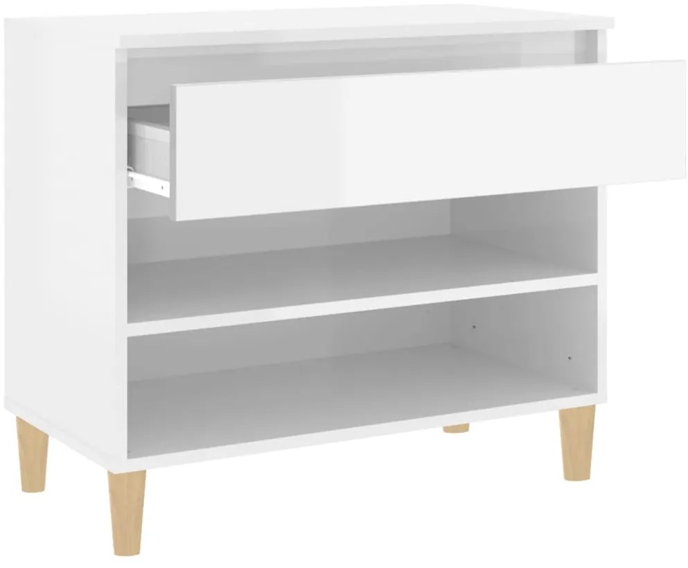 Sapateira 70x36x60 cm derivados de madeira branco brilhante