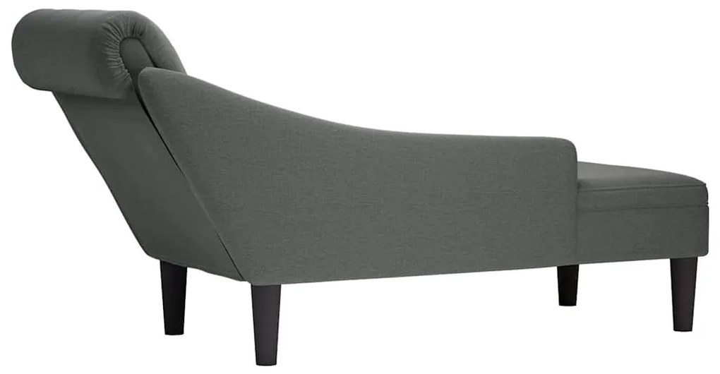 Chaise lounge c/ almofada/apoio de braços direito tecido