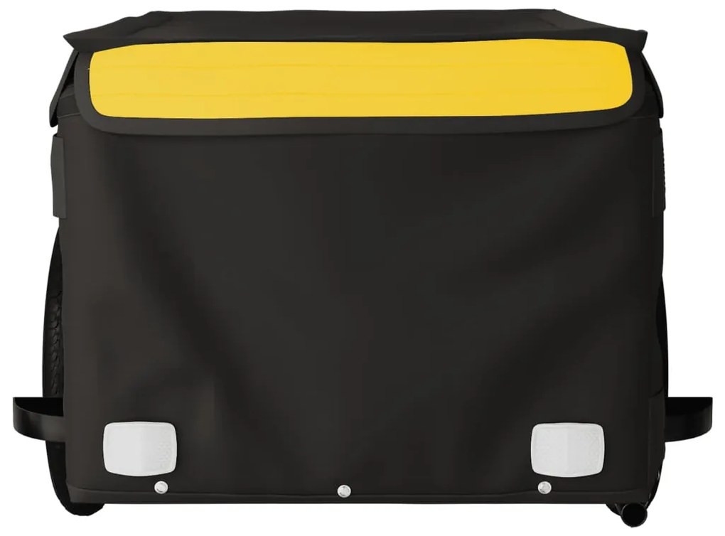 Reboque para bicicleta 30 kg ferro preto e amarelo