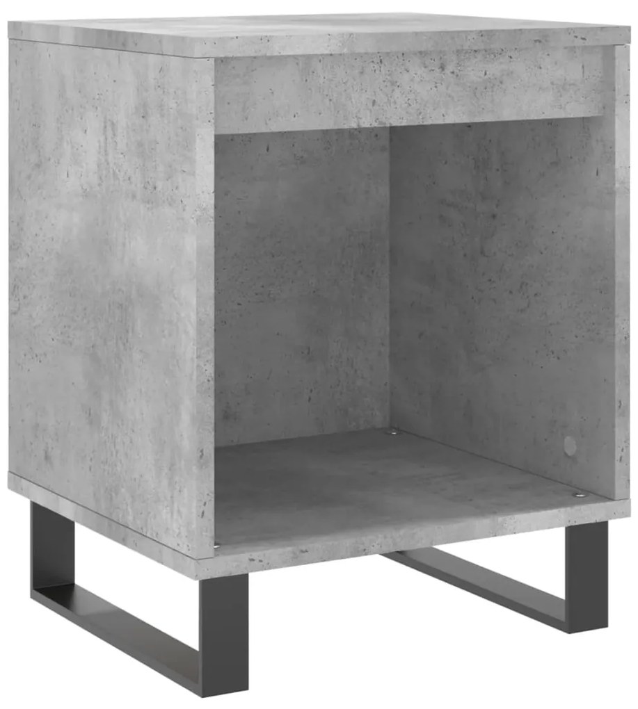 Mesas de cabeceira 2 pcs derivados de madeira cinzento cimento
