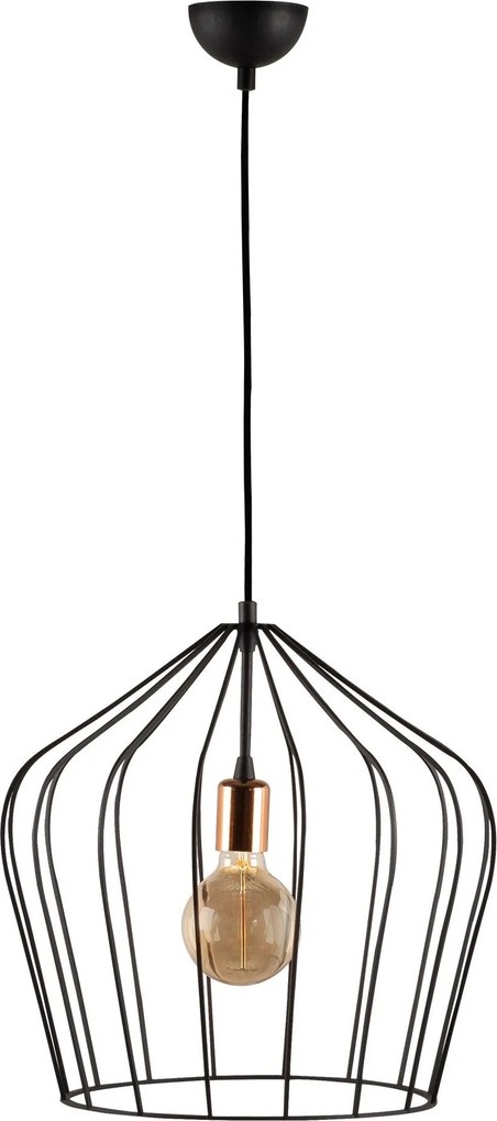 Candeeiro de Teto Fellini – Preto – 39 cm