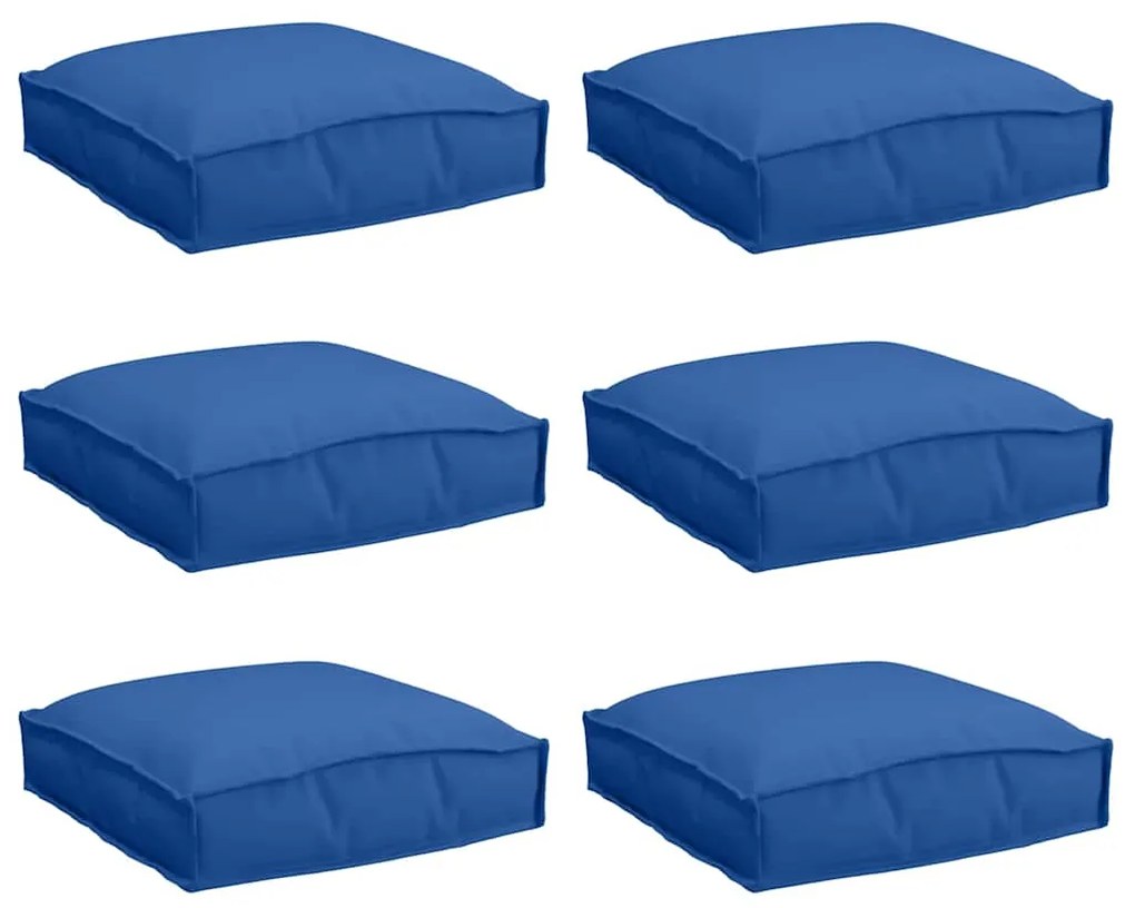 Conjunto de Almofadas de Palete Azul Royal com 6 peças, 40x40x8 cm, fe