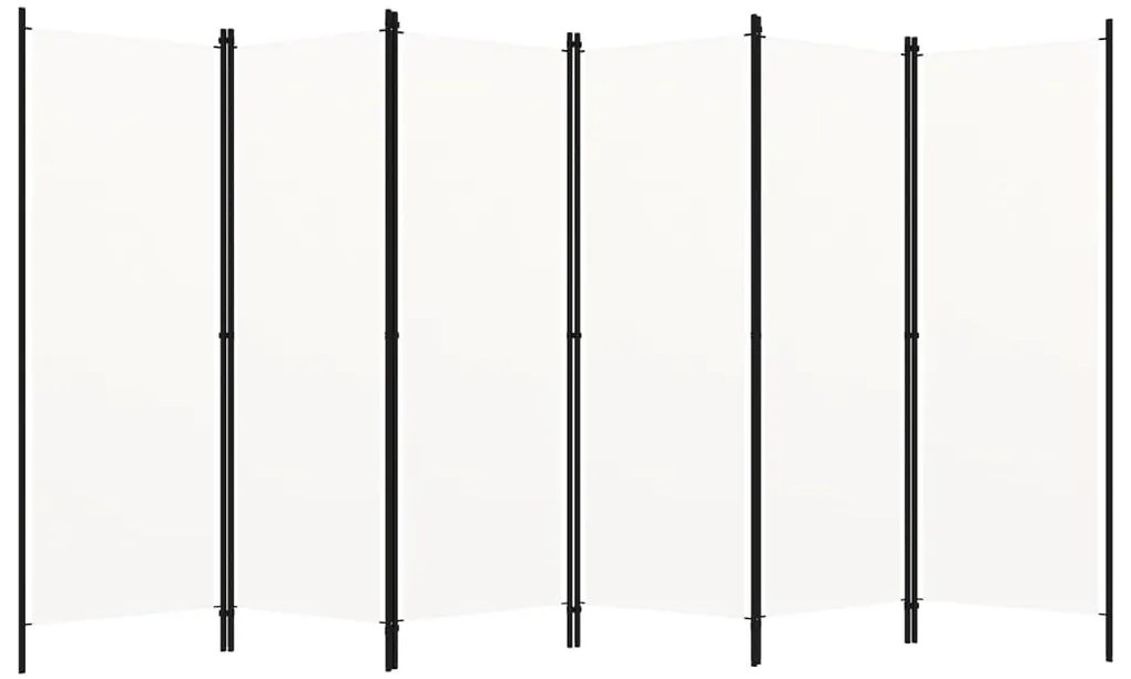 Divisória de quarto com 6 painéis 300x180 cm branco