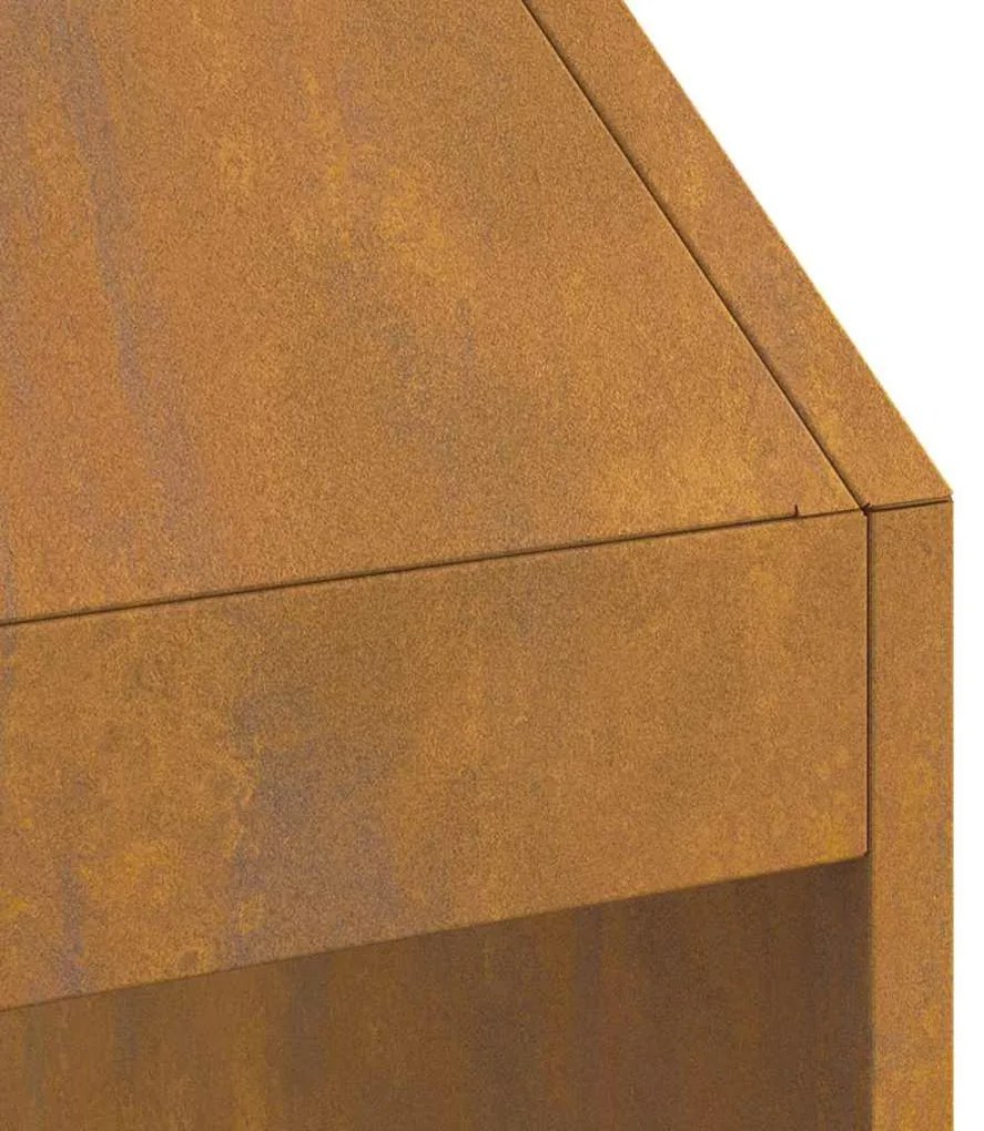 Fogueira vidaXL 50x50x100 cm em Aço Resistente