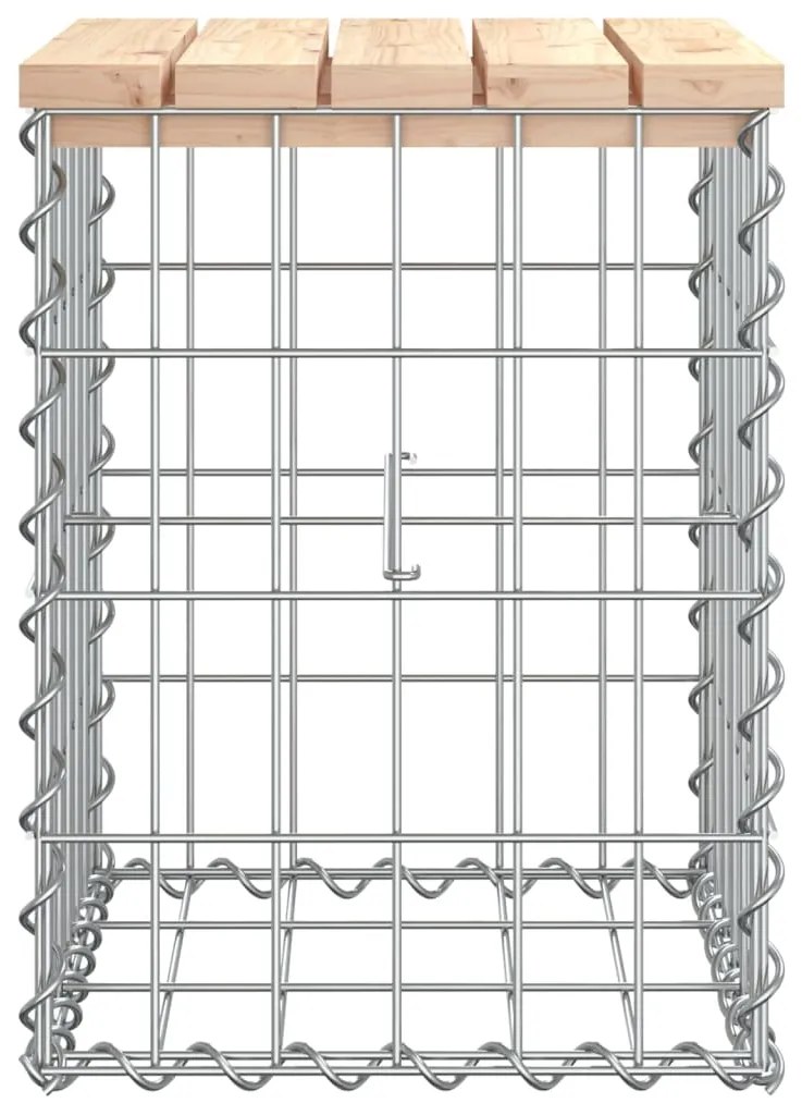 Banco de jardim c/ design gabião 33x31x42 cm pinho maciço