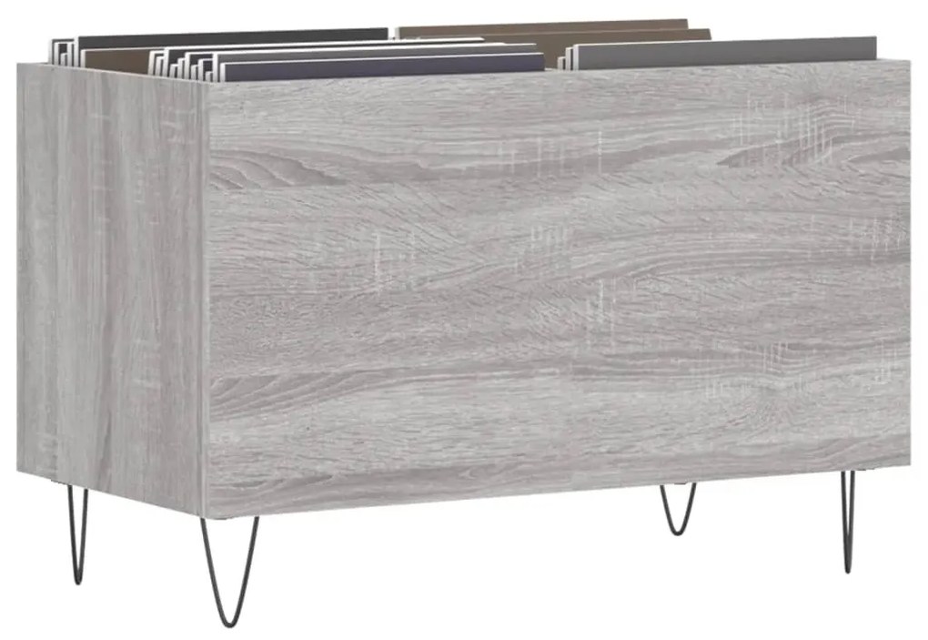 Armário p/ discos 74,5x38x48 derivados madeira cinzento sonoma