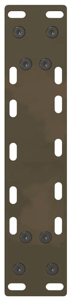 Pés para mesa de centro em aço natural, 2 peças, 28x(42-43) cm, aço